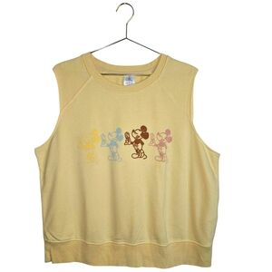 Disney Butter Yellow Sleeveless Sweater Size 1X